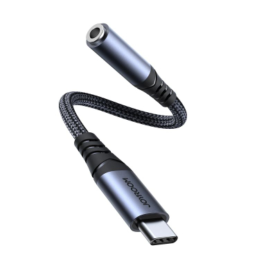Adapter audio Joyroom SY-C01, USB-C në 3.5 mm, DAC, i zi