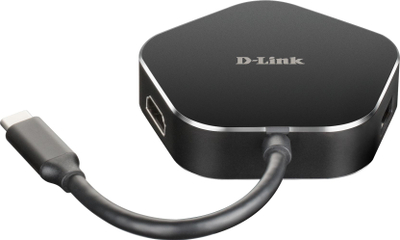 Docking station USB C D Link DUB M420, 4 ne 1, HDMI 4K, Power Delivery 60W, gri