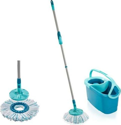 Сет моп со кофа Leifheit Clean Twist Ergo 52101, систем за цедење, зглоб 360°, зелен