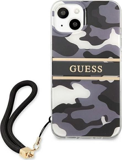 Футрола Guess GUHCP13MKCABBK за iPhone 13 6.1\", тврдa, со ремен, црна