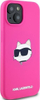 Mbulesë telefoni Karl Lagerfeld KLHMP15SSCHPPLF, silikon MagSafe, për iPhone 15 14 13 6.1", rozë fuchsia