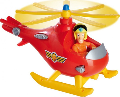 Lodër helikopteri Fireman Sam Wallaby me figurinë e Tom Thomas, plastik, i kuq