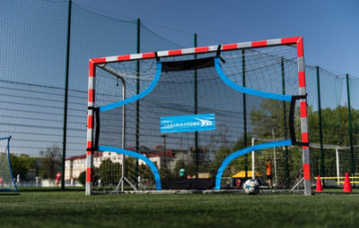 Tapet stërvitje futbolli Yakimasport Accuracy, 3 x 2 m, për portë standarde, i zi me blu