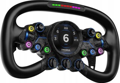 Timon lojërash MOZA Racing Vision GS RS064, profesional, shumë butona, i zi
