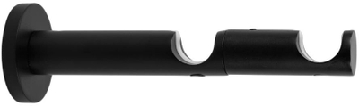 Mbajtës shufre perde Domoletti ASP NOV, i rregullueshëm 10.5 16.5 cm, për diametër 19 mm, i zi