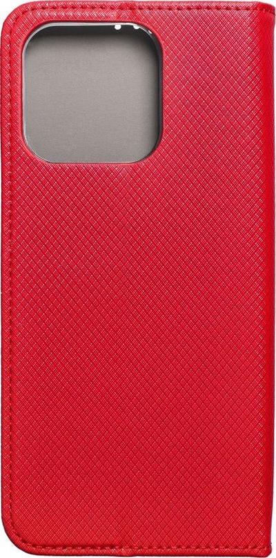 Kapak libri Smart Case për Xiaomi Redmi 12C, kthehet në qëndrim, i kuq