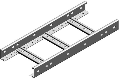 Shteg kabllosh BAKS DKD300H45/3, gjerësi 300mm, çelik, gri