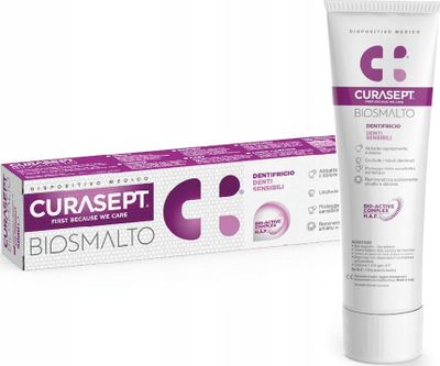 Pasta dhëmbësh Curasept Biosmalto Sensitive, për dhëmbë të ndjeshëm, 75ml