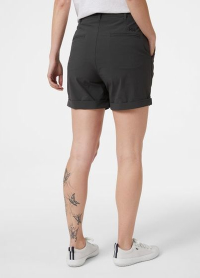 Pantallona të shkurtra për femra Helly Hansen Siren Quick-dry, material që thahet shpejt, elastike, gri e errët