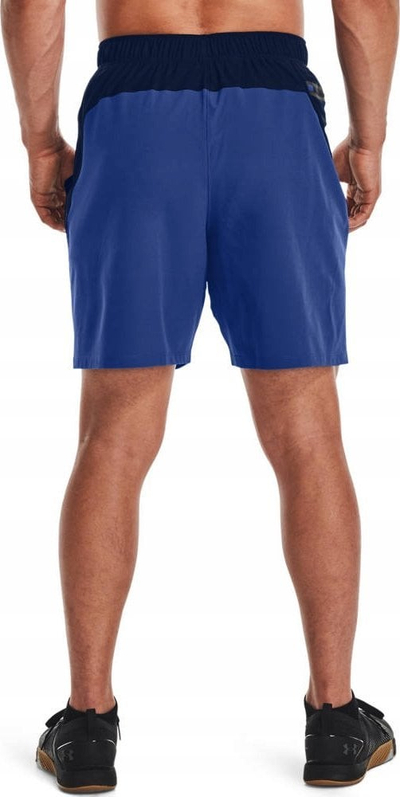Pantallona të shkurtra sportive Under Armour Knit Woven Hybrid, për meshkuj, L, blu marinë