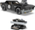 Set ndërtimi Hot Wheels Mega Rodger Dodger, 1011 copa, me makinë die cast, e zezë