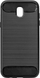Mbrojtëse telefoni Armored Carbon për Samsung Galaxy J7 2017, efekt karbon, TPU e butë, e zezë
