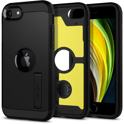 Kapak për iPhone SE Spigen Tough Armor, i zi
