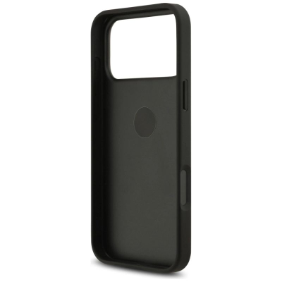 Mbrojtëse telefoni Guess Hardcase 4G Ring Stand, për iPhone 17 Pro Max, me unazë, e zezë
