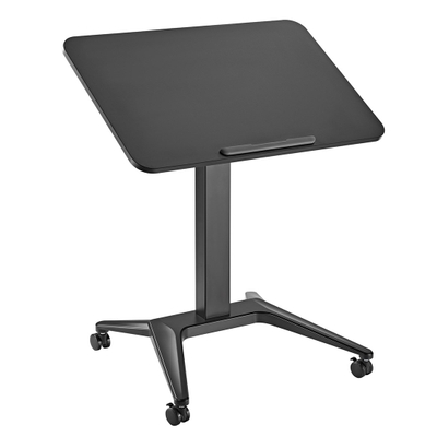 Tryezë lëvizëse për laptop Maclean MC-453 B, 80 x 52 cm, me ngritje pneumatik të lartësisë, e zezë