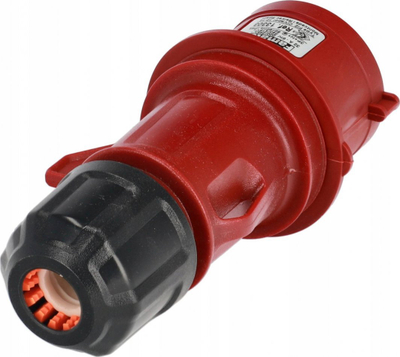 Prizë portative industriale Famatel 13303, 32A 5P, IP44 400V, e kuqe