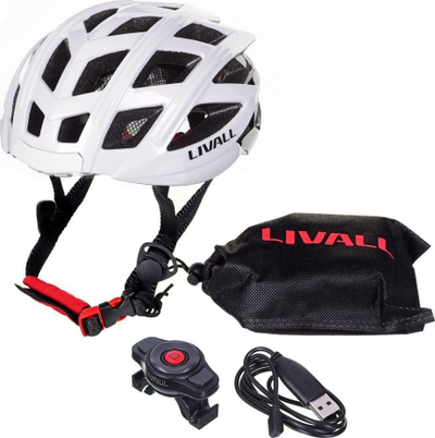 Helmetë çiklizmi Livall BH60SE Neo, Bluetooth, madhësi L, e bardhë