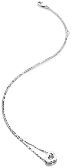 Hot Diamonds Amulets Open Hearts Ѓердан од Стерлинг Сребро со Дијамантски Акцент