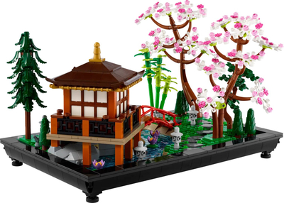 Set ndërtimi LEGO Icons Peaceful Garden 10315, model kopsht japonez, dekorativ, shumëngjyrësh