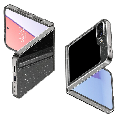 Kapak telefoni Spigen Air Skin, Samsung Galaxy Z Flip6, Glitter Crystal Quartz, transparent