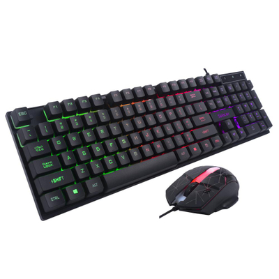 Geјмерски сет тастатура и глушец Spacer SP-GK-01, со USB кабел, RGB осветлување, црн
