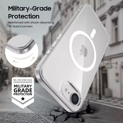 Mbështjellës telefoni Tech-Protect Flexair Hybrid për iPhone 16e, MagSafe, transparent