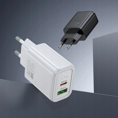 Karikues muri Hoco N63, USB-C PD QC3.0, 30W 3A, i zi