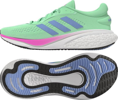 Atlete vrapimi Adidas Supernova 2 për goca, neutrale, Bounce BOOST, jeshile blu