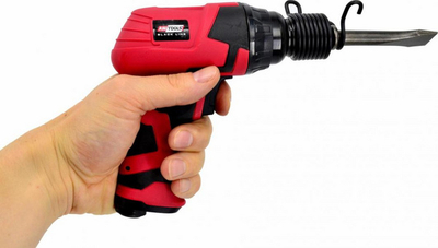 Çekiç pneumatik AWTools AW10366, 150mm, set me dalta, i kuq