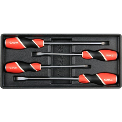 Set kaçavidash goditëse Yato YT-55469, 4 copë, me insert sirtari