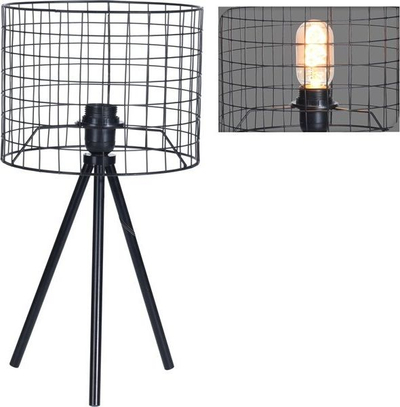 Llambë dyshemeje Home Styling Collection Loft, metal, 46cm, e zezë