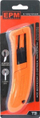 Thik pune EPM KNIFE WITH TRAPEZOID BLADE SAFE, me teh trapezoid, kthim automatik, plastike ABS, portokalli