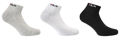 Çorape unisex Fila, 3 palë, të bardha/ të kaltra/ të hirta