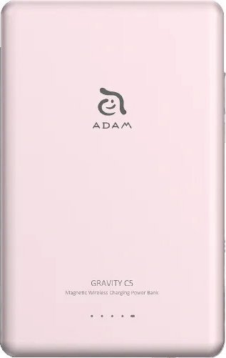 Power bank magnetik Adam Elements GRAVITY C5, 5000mAh, karikim me valë, rozë