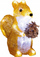 Dекоративна фигура Luminous Outdoor Christmas Squirrel, со LED светла, за внатрешен и надворешен простор, бела