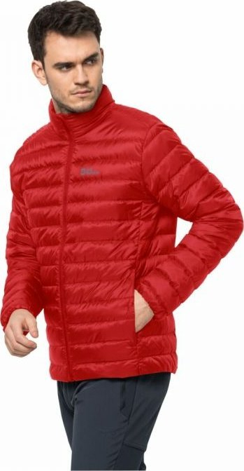 Xhaketë pupla për burra Jack Wolfskin Pack &amp; Go Down, e lehtë, e ngrohtë, e kuqe