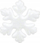 Stoli flokë bore MFP Snowflake, set me 6 copë, 7.5 cm, të bardha