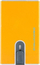 Mbajtëse kartelash Piquadro Blue Square, RFID, lëkurë, e verdhë