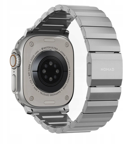 Rrip ore Nomad Titanium Band V3, për Apple Watch 46mm 49mm, titan, argjendtë