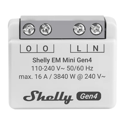 Matës energjie Shelly EM Mini Gen4, 110-240V, 16A, i bardhë