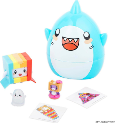 Set lodrash Bonkers Toys LankyBox Mystery Thicc Shark Glow Pack, figurë surprizë, që ndriçon, shumëngjyrësh