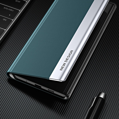 Këllëf me kapak Hurtel Sleep Case Pro për Xiaomi Redmi Note 12 Pro+, me qëndrim, blu