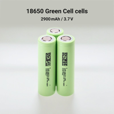 Bateri e rikarikueshme Green Cell 18650, 2900mAh, set 50 copë, jeshile