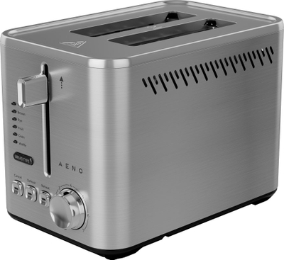 Toster Aeno Mechanical Control, 800W, çelik inoksi, argjendtë