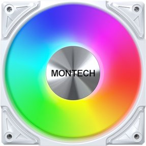 Ventilatora për kasë Montech Metal Pro 12 ARGB PWM, set 3x120mm, me fan hub, ngjyrë e bardhë