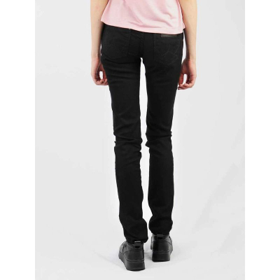 Xhinse femrash Wrangler Molly Black Soul W251VB13H, bel i ulët, këmbë slim, të zeza