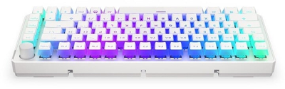 Tastierë Endorfy Thock 75% Wireless Pudding, TKL, Kailh Red, e bardhë, US