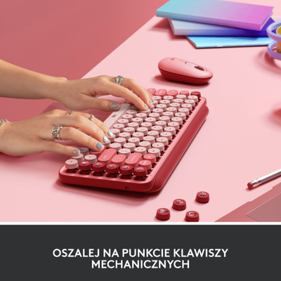 Tastierë Logitech POP Keys (920-010737), US, korale