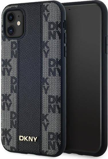 Mbulesë telefoni DKNY DKHMN61PCPVSLK, për iPhone 11 XR 6.1", MagSafe, lëkurë e zezë
