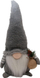 Figurë dekorative Krishtlindjesh Koopman Gnome, LED, 38cm, gri
